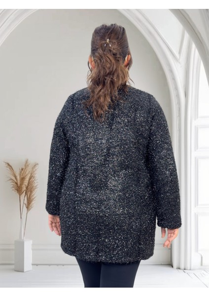 Simli Ip Örgü Uzun Kol Kapamasız Hırka Ceket indirimleri