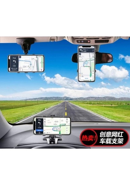 Araba Gösterge Üstüne Takılan 360 Oynar Başlıklı Telefon Tutucu modelleri