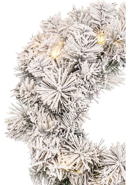 Yılbaşı Çelenk Karlı Ledli 40CM fiyatları