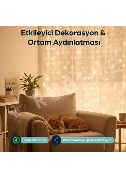 3x3 Metre Peri LED Kumandalı Perde Asma Kancalı Peri LED Yılbaşı LED Gün Işığı LED Işık 8 Modlu Parti Işığı Dekoratif Işık LED Saçak LED Işık Perde LED Yılbaşı Dekorasyon fiyatları