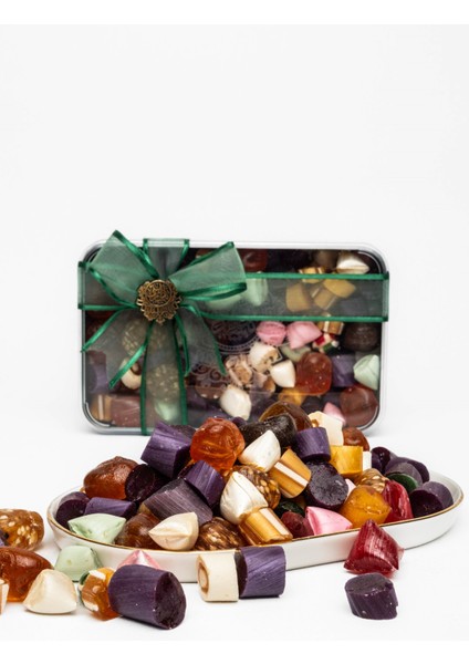 Karışık Akide Şekeri Nostaljik Retro Teneke Hediyelik Kutulu 500 gr modelleri