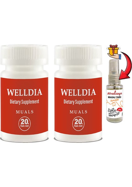 Prost Pro Caps 2 Adet Katılık ve Sertlikte Uzun Süreli Etkileşim Formüllü 20LI Takviyelik Kapsüller + Afrodizayn Masaj Yağı 30ML