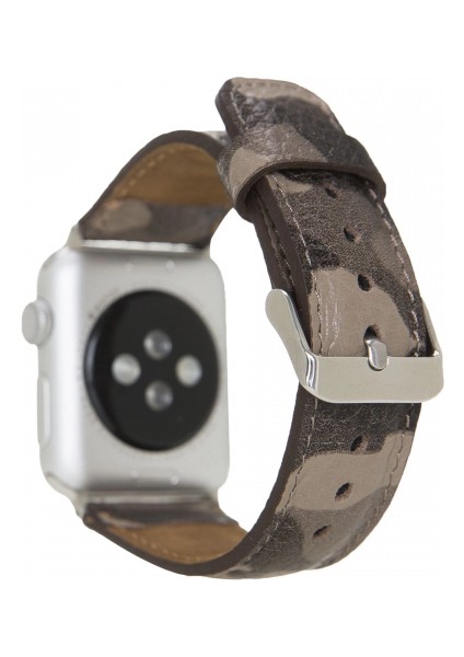 Apple Watch Uyumlu Deri Kordon 42-44-45MM Kamuflaj Bej fiyatları