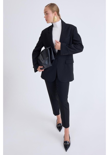 Tek Düğme Vatkalı Ceket