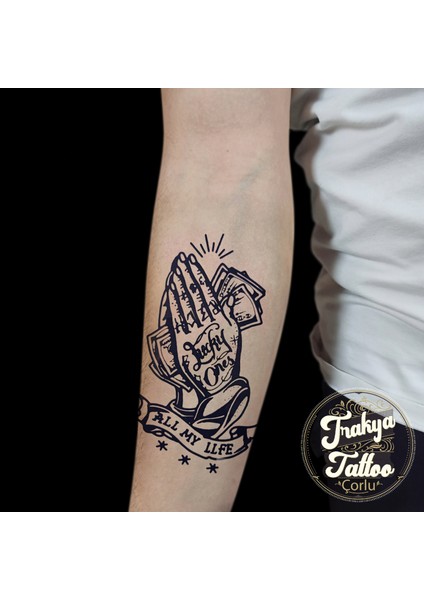 Yarı Kalıcı Dövme Dua Eden El Yarım Kol Geçici Dövme fiyatları