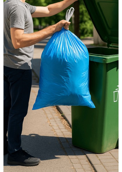 Premium Büzgülü Battal Boy Çöp Poşeti 75X90 cm 3X10 Adet Ev Mutfak Iş Ofis Avantajlı Ekonomik Paket fiyatları