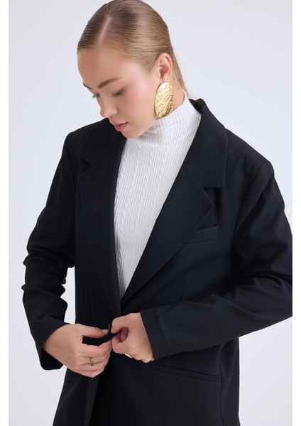 Önden Tek Düğme Kapamalı Blazer Ceket modelleri