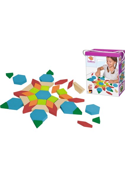 100072321, Eichorn Ahşap Mozaik Oyun Seti, 200 Parça, Kayın Ağacı, Geri Dönüştürülebilir