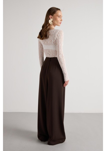 Palazzo Pantolon Kahve modelleri