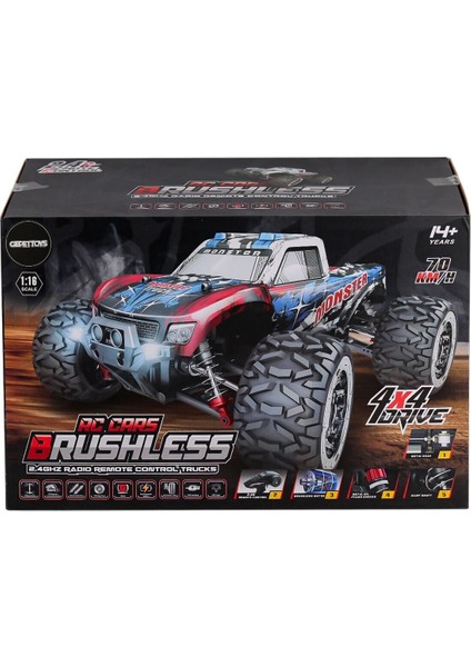 866-1602 Kumandalı 1:16 70 Km/h Brusless Araba 4x4