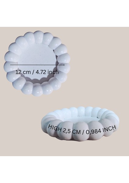 El Yapımı Beton Küre Mumluk ve Baloncuk Tepsisi Seti, Modern Ev Dekorasyonu indirimleri