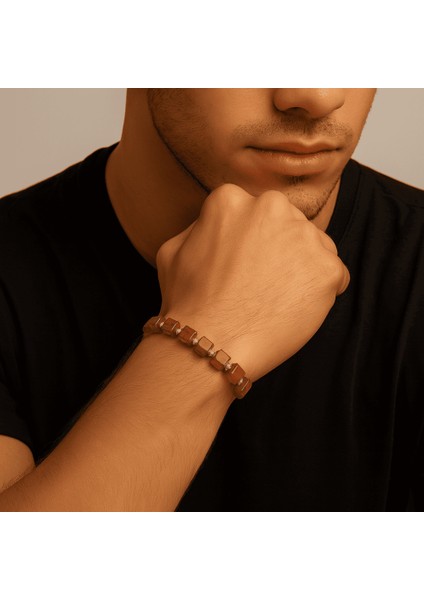 Gümüş Renk Metal Zincirli Dorika Top Süsleme Küp Kesim Bal Rengi Doğal Damla Kehribar Erkek Bileklik modelleri