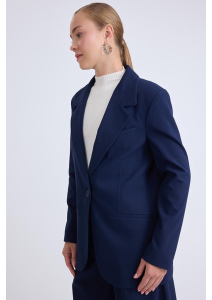 Önden Tek Düğme Kapamalı Blazer Ceket fırsatları