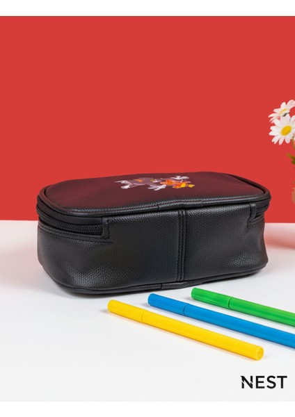 Tom ve Jerry Baskılı Suni Deri Lüks Siyah Kalem Kutusu Kalemlik Kırtasiye Okul indirimleri