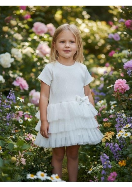 Kız Çocuk Kat Kat Tüllü Elbise modelleri