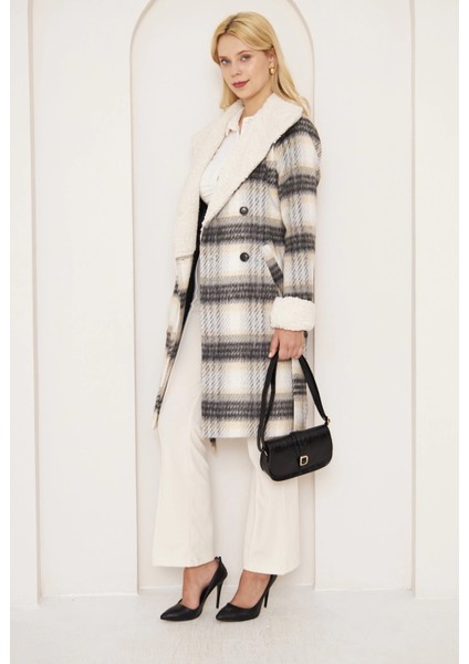 Mtxdpn Kürklü Ekose Kaban (Beden: 38) fiyatları