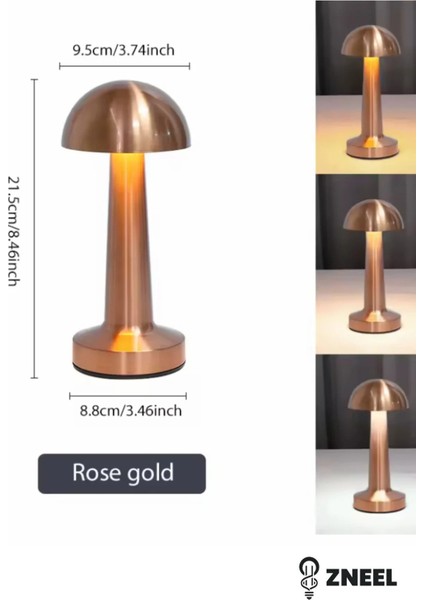 Dokunmatik Şarjlı Masa Lambası-3 Işık Renkli, Dimlenebilir, Type-C Girişli, 1800 Mah Bataryalı fiyatları