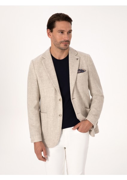 Erkek Lacivert Slim Fit Bisiklet Yaka Triko T-Shirt 50309840-VR033