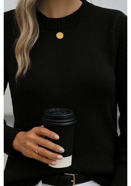 Kadın Uzun Kollu Bisiklet Yaka Triko Bluz fiyatları