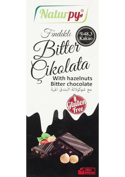 Naturpy Glutensiz Fındıklı Bitter Çikolata 100 G