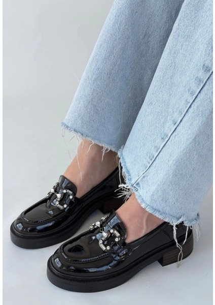 Mtxdpn Ertin Siyah Rugan Oxford Ayakkabı (Numara: 37)