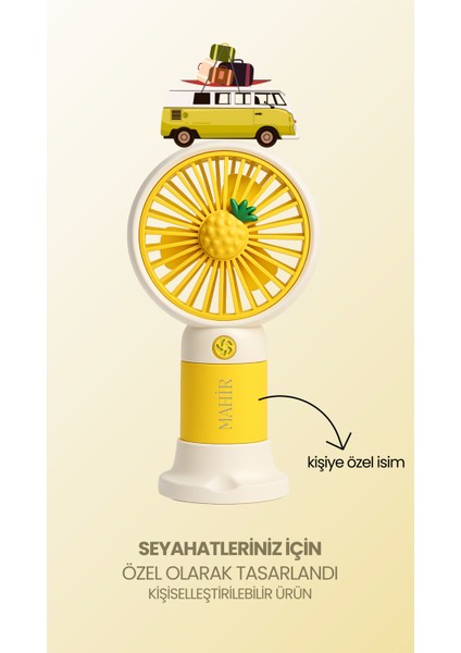 Kişiye Özel Isimli Mini Fan Soğutucu Vantilatör Kişiselleştirilmiş Hediyelik Şarjlı Mini Fan fırsatları