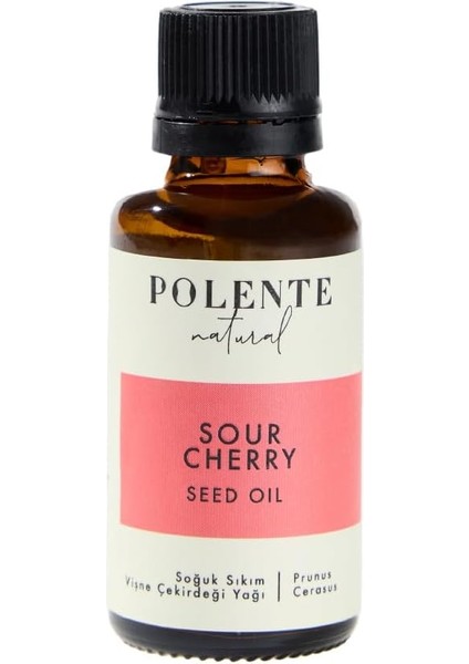 Polente Natural - Vişne Çekirdeği Yağı - Soğuk Sıkım (30 Ml)