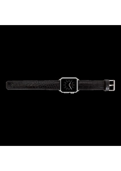 Apple Watch Uyumlu Deri Kordon 42-44-45MM Kroko Siyah fırsatları