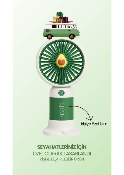 Kişiye Özel Isimli Mini Fan Soğutucu Vantilatör Kişiselleştirilmiş Hediyelik Şarjlı Mini Fan fırsatları