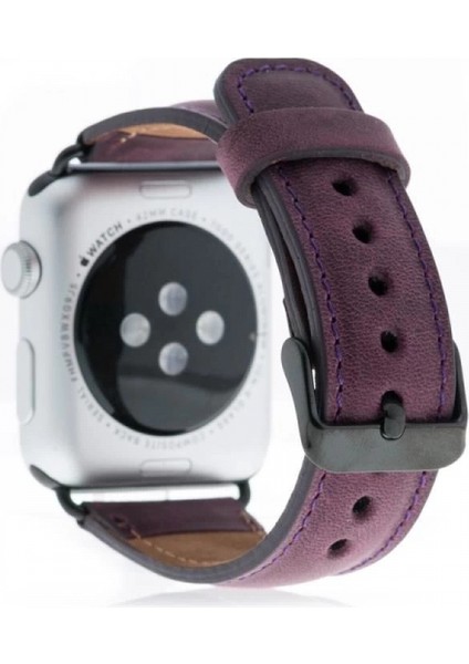 Apple Watch Uyumlu Deri Kordon 38-40-41MM G7 Mor fiyatları