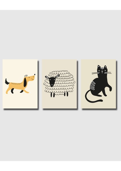 Hayvan Figürlü Poster Seti 10 Adet,çerçevesiz Sevimli Çiftlik Hayvanları,çocuk Odası Duvar Dekoru, Kreş Için Poster indirimleri