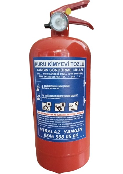 2 Kilo Yangın Söndürme Tüpü