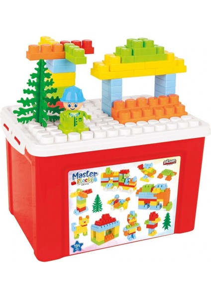 03 572 Aksesuarlı Master Bloklar 194 Parça 15 Litre Saklama Kabında