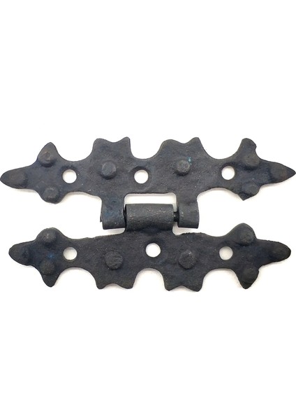 Antika Tarz Dekoratif Pirinç Yıldız Menteşe - 84X44 Mm, Oksit