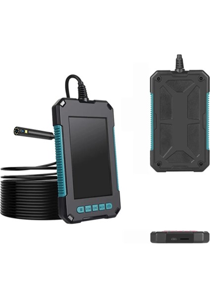 Ekranlı Çift Kameralı 10 mt Hafıza Kart Destekli Sert Kablo Yılan Endoskop Kamera 5.5 mm 4.3 Inc fiyatları