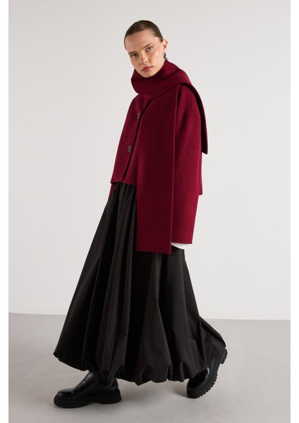 Kısa Kaşe Seyyar Atkılı Kısa Astarlı Kaban Bordo modelleri