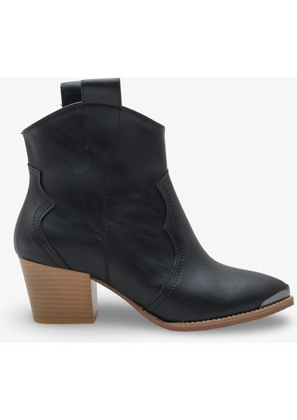 Elise Kadın Kovboy Bot - Siyah