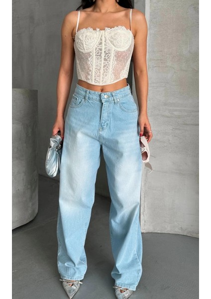 Mtxdpn Baggy Süper Taş Bıyık Yıkama Buz Mavi D2007 (Beden: 36) modelleri