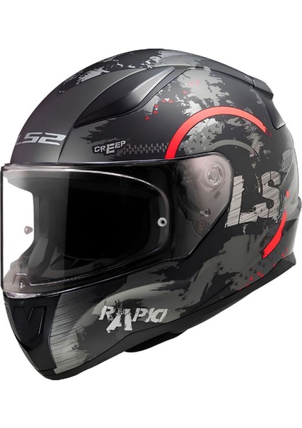 Rapıd 2 Cırcle Kapalı Kask Mat Sıyah - Kırmızı