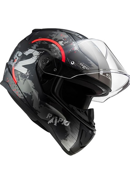 Rapıd 2 Cırcle Kapalı Kask Mat Sıyah - Kırmızı fiyatları