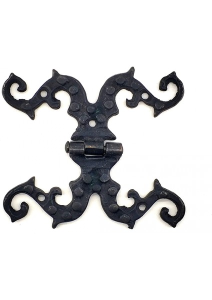 Eco Lounge Antika Tarz Dekoratif Pirinç Süslü Menteşe - 100X90 Mm, Oksit