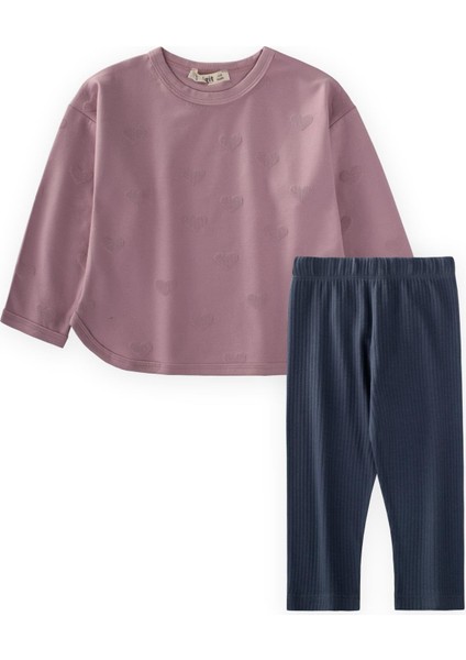 Uzun Kollu T-Shırt Takım 1-7 Yaş Leylak
