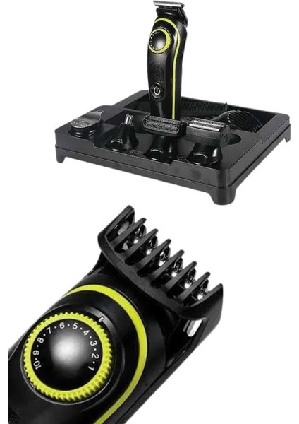 Bfs Unısex Çok Fonksiyonlu Bakım Seti LED Göstergeli Tıraş Makinesi Saç Sakal Vücut modelleri