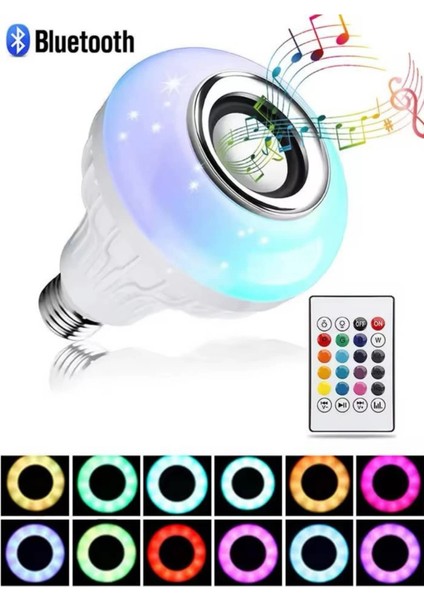 Bfs Lamba Hoparlör Ampül Görünümlü Renk Değiştirebilen Android ve Ios Uyumlu fırsatları