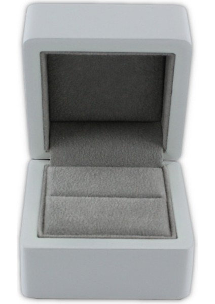 Ahşap Yüzük Kutusu -Beyaz Gri Gömmeli fiyatları