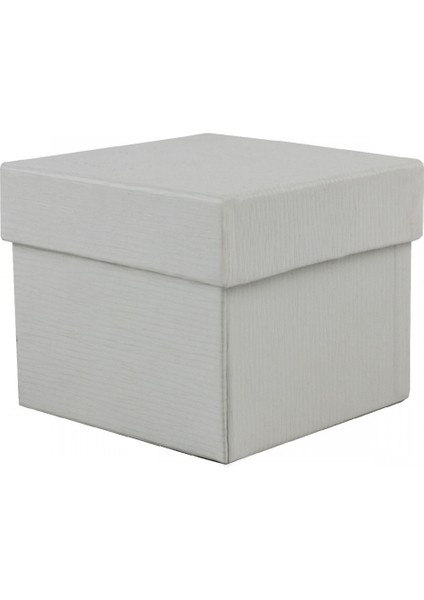 Ahşap Yüzük Kutusu -Beyaz Gri Gömmeli