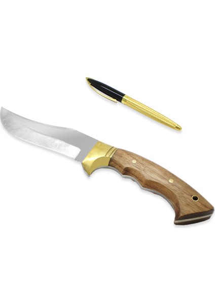 Özel Kutulu Kök Ceviz Ağacı Saplı Isme Özel 4116 Kalite Paslanmaz Çelik Outdoor Avcı Kamp Bıçağı indirimleri