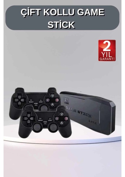 Bfs Game Stick 20000 Oyun Kablosuz Çift Kol Retro Oyunlar Game Stick Atari 2.4g 4K