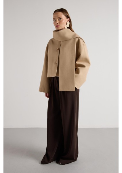 Kısa Kaşe Seyyar Atkılı Kısa Astarlı Kaban Taş