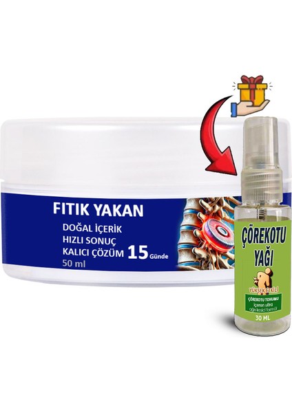 Fıtıkyakan Kremi 50 ml Ağrılarınıza Teskin Kremi + Çörek Otu Yağı